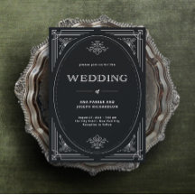 Moderne Déco | Élégant Mariage Noir et Blanc Onyx