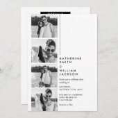 Invitation Moderne Décontracté 4 Photo Booth All in One Maria (Devant / Derrière)