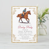 Invitation Moderne Derby Party Chevalin (Debout devant)