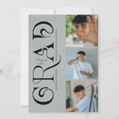 Invitation Moderne Design 4 Photo Graduation (Devant)