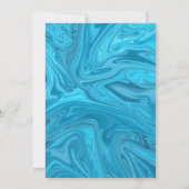 Invitation Moderne Design Blue Waves Fête des mariées Abstrai (Dos)