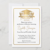 Invitation Moderne Design Script or Photo Graduation (Devant)