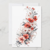 Invitation Moderne design tendance Mariage rouge Blush (Dos)