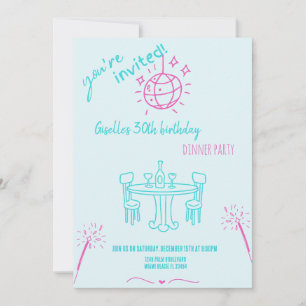 Invitation moderne dessinée à la main pour une soi