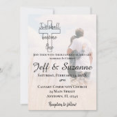Invitation Moderne Deux deviennent un Mariage photo en couple (Devant)