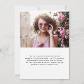 Invitation Moderne | Deux photos et texte manuscrit (Dos)