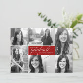 Invitation moderne d'obtention du diplôme de (Debout devant)