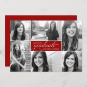 Invitation moderne d'obtention du diplôme de (Devant / Derrière)