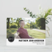 Invitation moderne d'obtention du diplôme de photo (Debout devant)