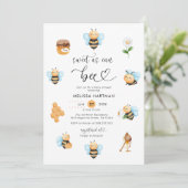 Invitation Moderne douce comme peut être Baby shower Invitati (Debout devant)