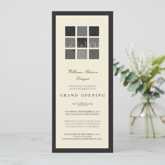 Invitation moderne d'ouverture officielle de blocs (Debout devant)