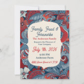 Invitation moderne du 4 juillet dans le style Amer (Devant)