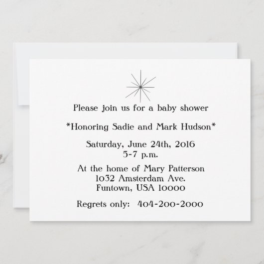 Invitation moderne du milieu du siècle (Dos)