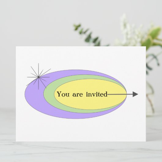 Invitation moderne du milieu du siècle (Debout devant)