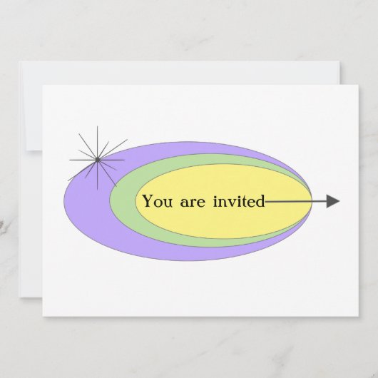 Invitation moderne du milieu du siècle (Devant)