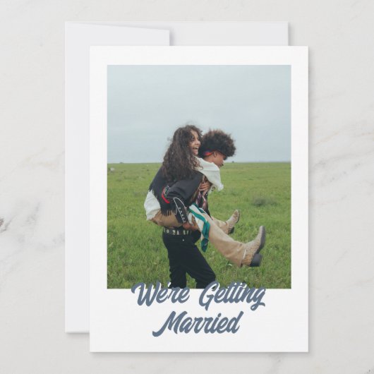 Invitation Moderne Dusty Blue Retro Bold Mariage funky (Dos)