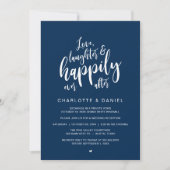 Invitation Moderne Écriture Rustique Mariage À Tout Jamais (Devant)