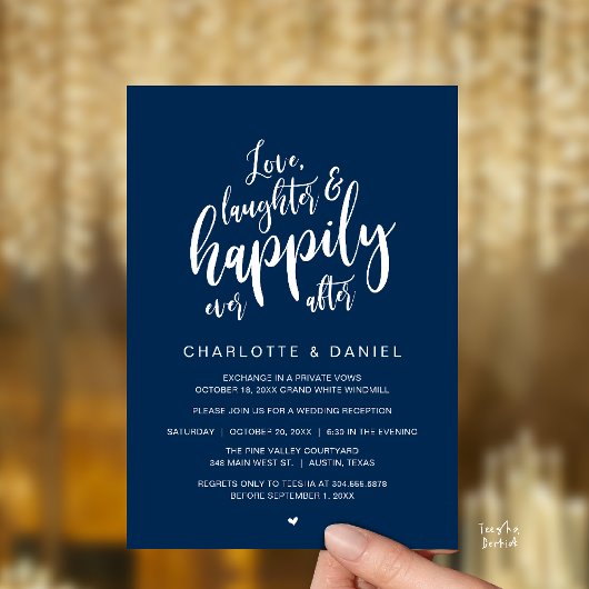 Invitation Moderne Écriture Rustique Mariage À Tout Jamais