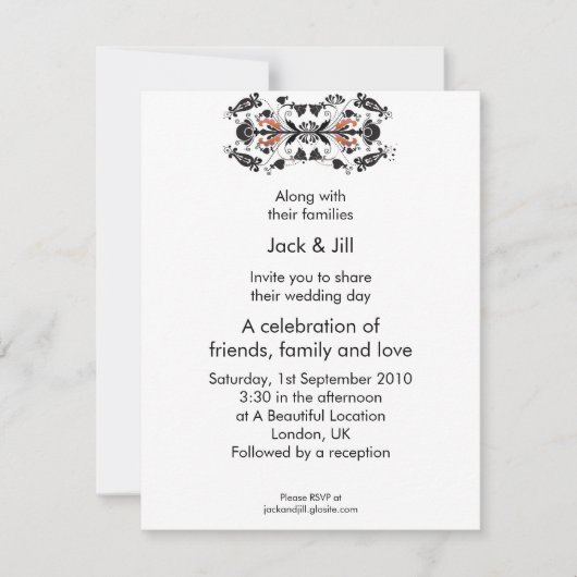 Invitation Moderne Eduardien 4,25x5,5 (Devant)