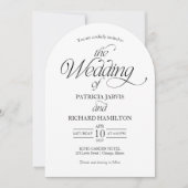 Invitation Moderne Élégance Mariage Minimaliste Arche (Devant)