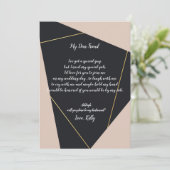 Invitation Moderne Elegance Pink Floral sera ma demoiselle d' (Debout devant)
