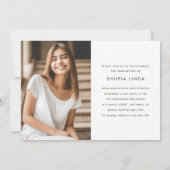 Invitation Moderne Elegant 4 Photo Collage Party de graduatio (Dos)