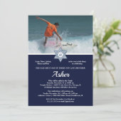 Invitation Moderne + Élégant Bar Photo Mitzvah (Debout devant)