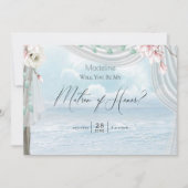 Invitation Moderne Elegant Beach Arbor Be My Matron of Honor (Devant)