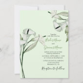 Invitation Moderne Elégant blanc Calla Lilies Mariage (Devant)