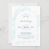 Invitation Moderne Elegant bleu clair Quinceanera photo (Dos)