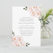 Invitation Moderne Elegant Blush Winter Wonderland Mariage (Debout devant)