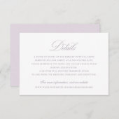 Invitation Moderne Elegant Calligraphie Script Détails Mariag (Devant / Derrière)