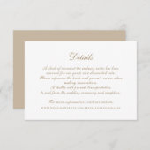 Invitation Moderne Elegant Calligraphie Script Détails Mariag (Devant / Derrière)
