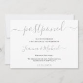 Invitation Moderne Élégant Changement de plans Reporté Mariag (Devant)