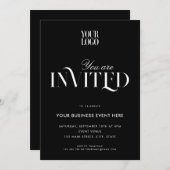 Invitation Moderne Elegant Chic Business Event Gala (Devant / Derrière)