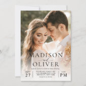 Invitation Moderne Elegant Classic 2 Mariage photo (Devant)