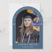 Invitation Moderne Élégant Diplômé Inspiration Aventure (Devant)