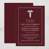 Invitation Moderne Élégant Ecole De Soins Infirmières De Bour (Devant / Derrière)