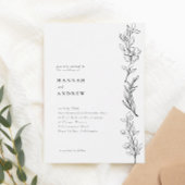 Invitation Moderne Elégant Fleur sauvage Mariage Floral