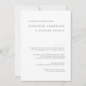 Invitation Moderne Elegant Floral Line Mariage (Devant)