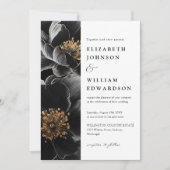 Invitation Moderne Elégant luxe Floral QR Code Mariage (Devant)