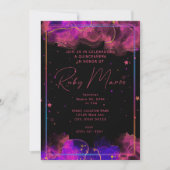 Invitation Moderne Elegant Marbre Géode Quinceanera Invitatio (Devant)