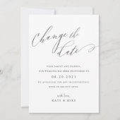Invitation Moderne Elégant Mariage de calligraphie Changer la (Devant)