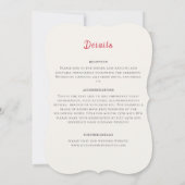 Invitation Moderne Élégant Mariage de couronne florale romant (Dos)