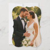 Invitation Moderne Élégant Mariage de couronne florale romant (Dos)