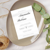 Invitation Moderne Élégant Mariage simple