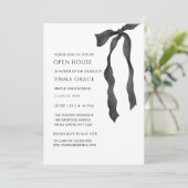 Invitation Moderne Elégant minimal Bow Open house Graduation (Debout devant)