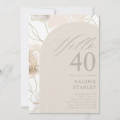 Invitation Moderne Elégant minimal Neutre Femmes Anniversaire (Devant)