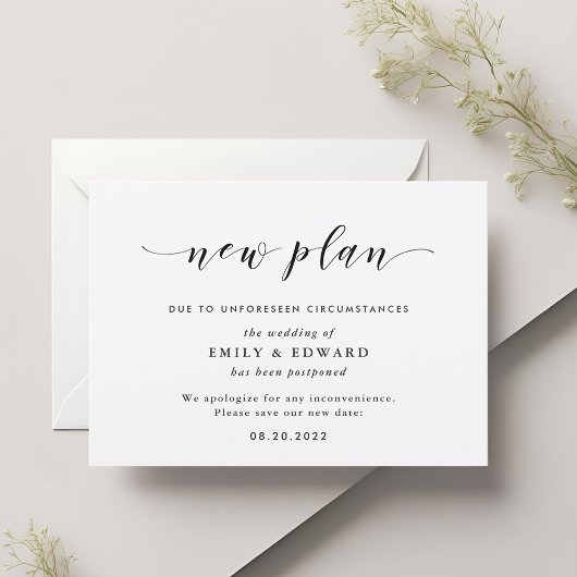 Invitation Moderne Élégant Nouveau Mariage Plan Changer la da