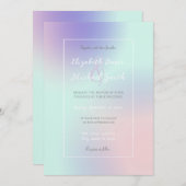 Invitation Moderne Elégant Pastel Rose Mint Purple Gradient (Devant / Derrière)